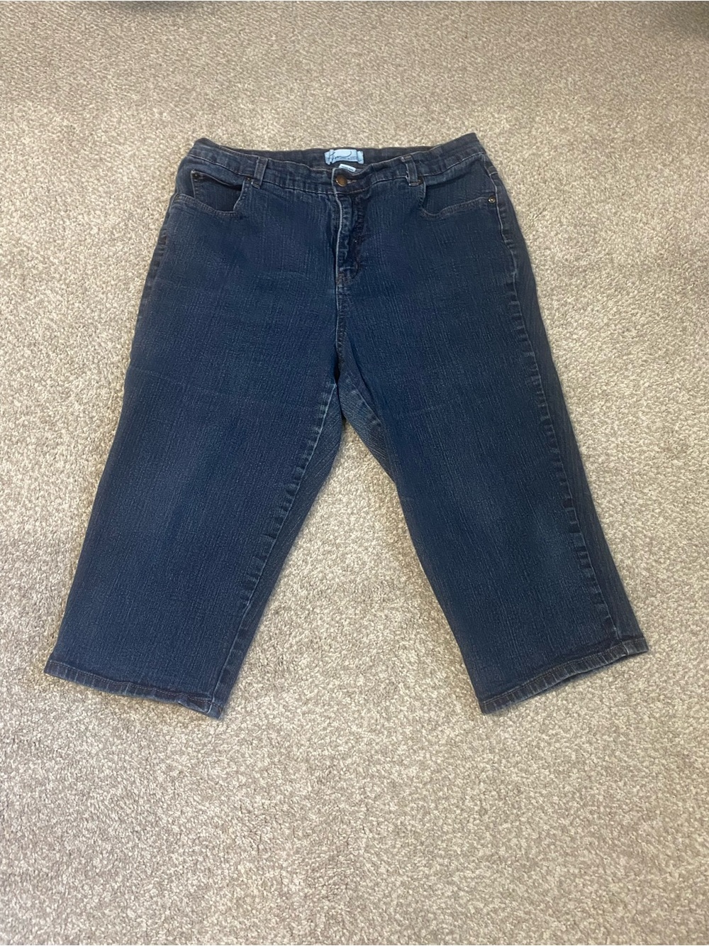 Kim Rogers Cropped Denim Capris 16W